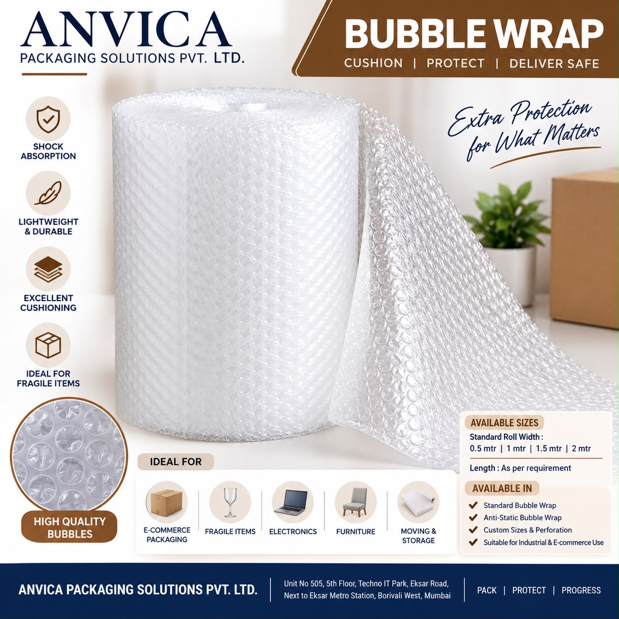 Bubble Roll 1m x 50m